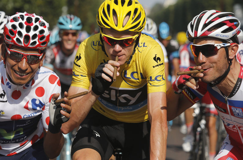 Quintana, Froome and Rodriguez with &quot;Puritos&quot;