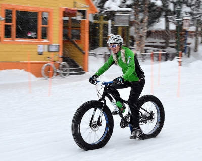 Riding a fat bike