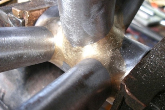 Polished Fillet Brazing on Bottom Bracket