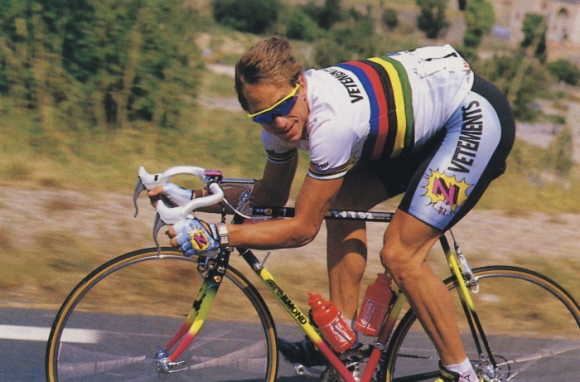 Greg LeMond in action. 