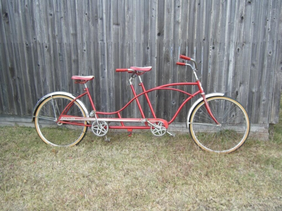 Sweet Old Huffy Tandem in Red
